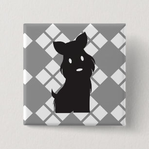 Badge Carré 5 Cm Scotty Valentine Scotty rebelle