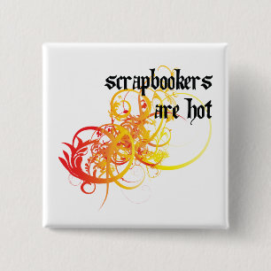 Badge Carré 5 Cm Scrapbookers sont chaud