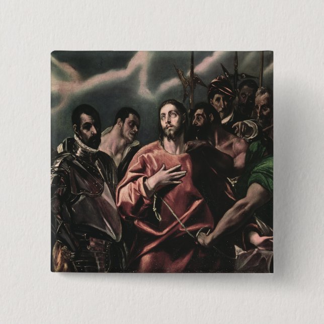 Badge Carré 5 Cm Se dévêtir du Christ (Devant)
