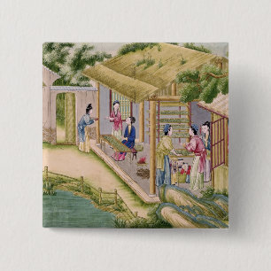 Badge Carré 5 Cm Se renseigner sur des vers à soie