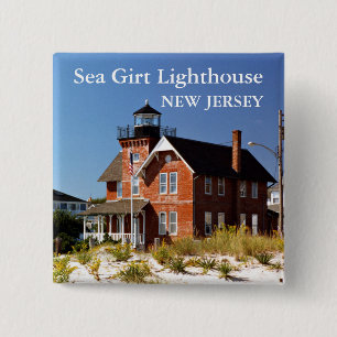 Badge Carré 5 Cm Sea Girt Lighthouse, New Jersey Pin