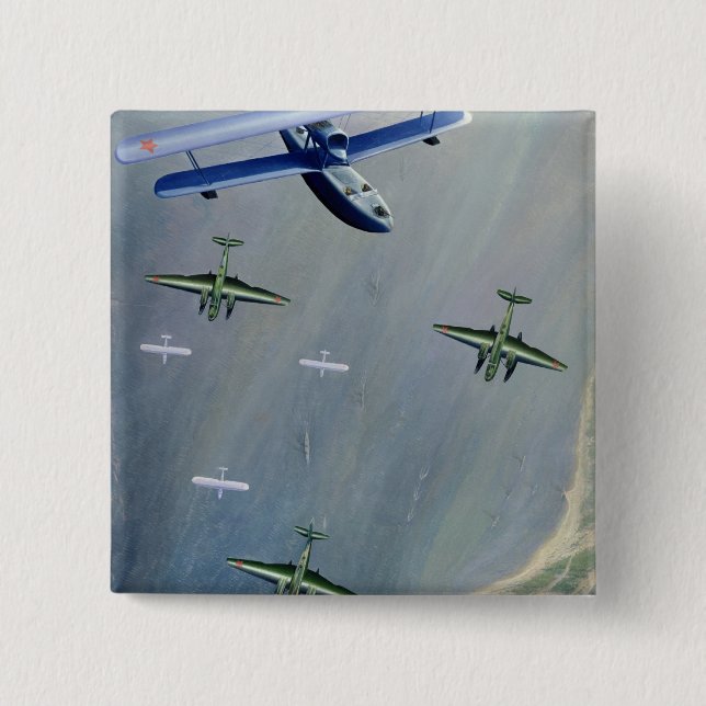 Badge Carré 5 Cm Seaplanes, 1933 (Devant)