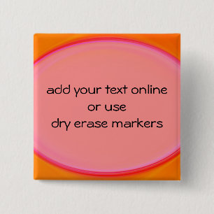 Badge Carré 5 Cm séchez le bouton d'effacement