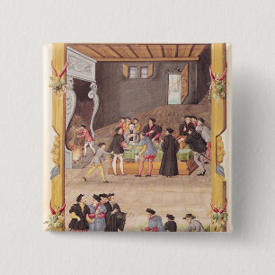 Badge Carré 5 Cm Secrétaire de notaires et du Roi