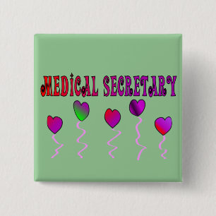 Badge Carré 5 Cm Secrétaire Médicale Gifts