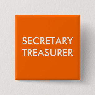 BADGE CARRÉ 5 CM SECRÉTAIRE TRÉSORIEN