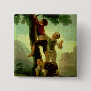 Badge Carré 5 Cm S'élever de garçons de Francisco Jose de Goya y