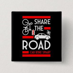 Badge Carré 5 Cm Semaine de la sécurité routière à vélo