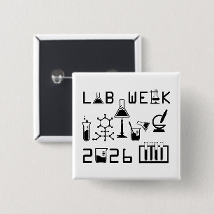 Badge Carré 5 Cm Semaine des professionnels du laboratoire médical 
