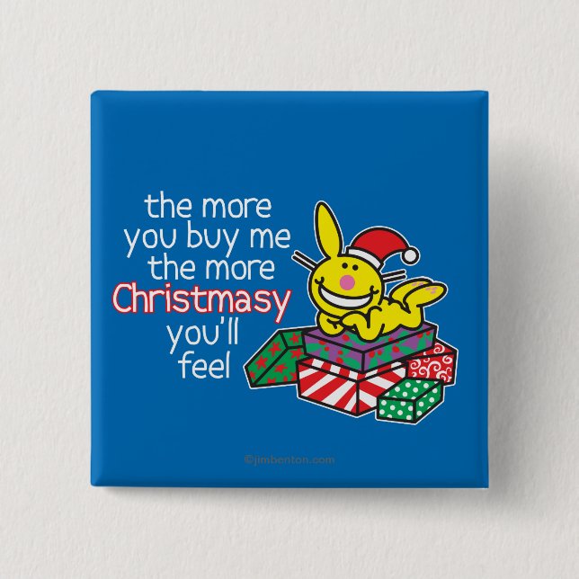 Badge Carré 5 Cm Sensation Christmasy (Devant)