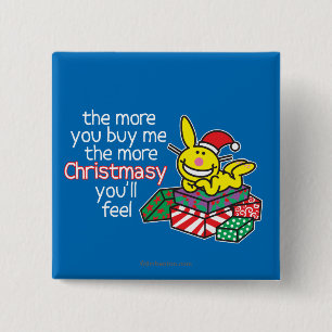 Badge Carré 5 Cm Sensation Christmasy