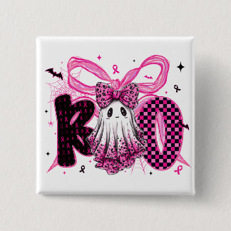 Badge Carré 5 Cm Sensibilisation au cancer - Octobre Nous Portons R