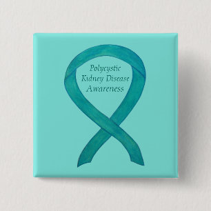 Badge Carré 5 Cm Sensibilisation aux maladies du rein polycytaire P