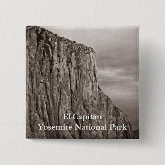 Badge Carré 5 Cm Sépia d'EL Capitan Yosemite