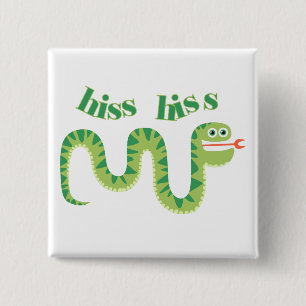 Badge Carré 5 Cm Serpent de sifflement de sifflement