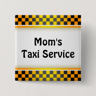 Badge Carré 5 Cm Service du taxi de la maman