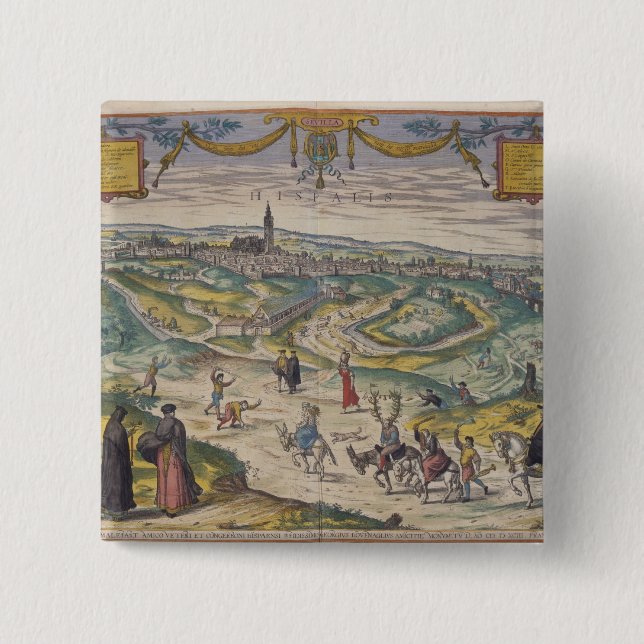 Badge Carré 5 Cm Séville (Devant)