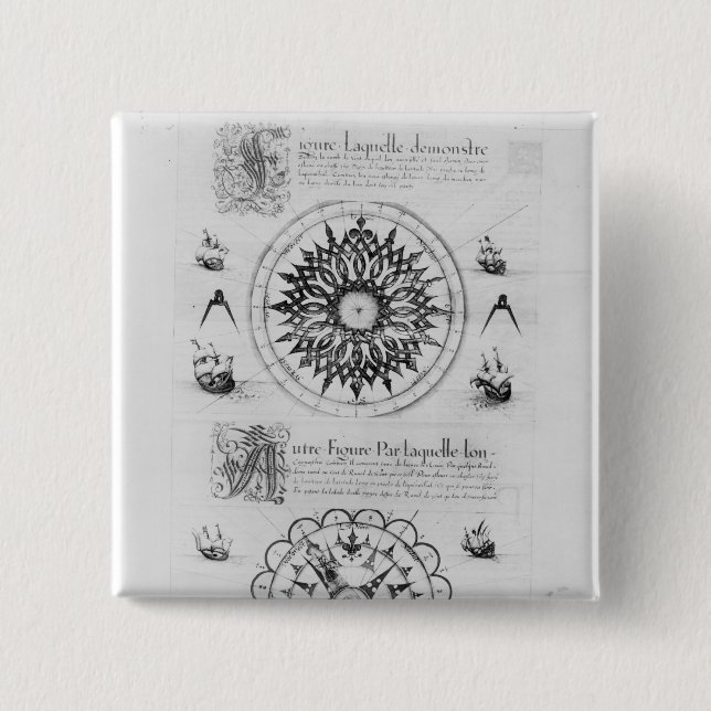 Badge Carré 5 Cm Sextant (Devant)