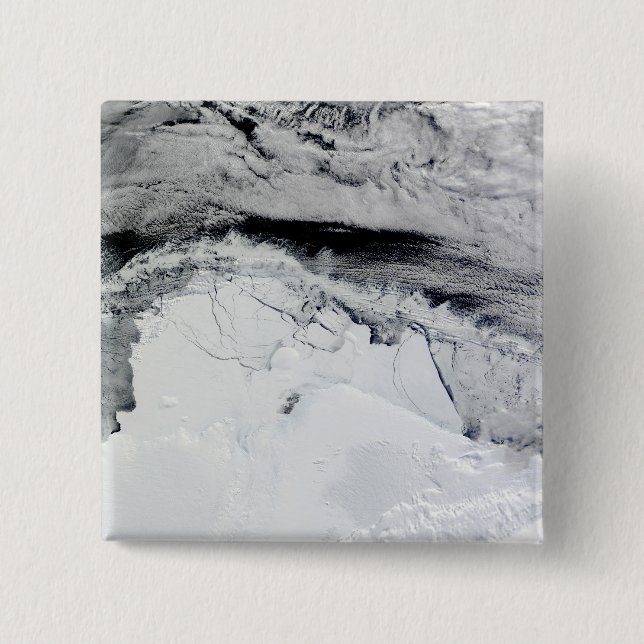 Badge Carré 5 Cm Shackleton Ice Shelf, Antarctique (Devant)