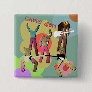 Badge Carré 5 Cm shagadelic slovenia eurovision joker out bouton