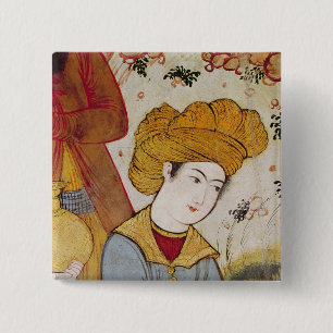 Badge Carré 5 Cm Shah Abbas I et une offre de courtisan