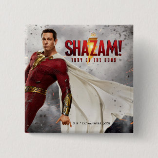 Badge Carré 5 Cm SHAZAM ! Furie des dieux | Poster du film Hang Loo