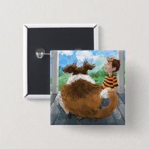 Badge Carré 5 Cm Sheldon et Davie Relaxing