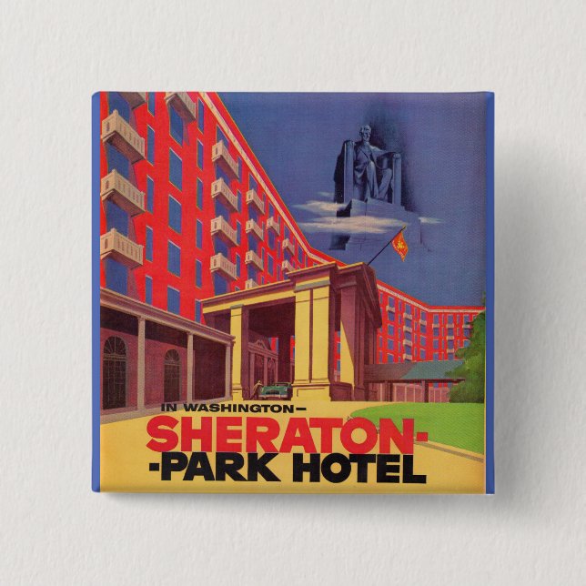 Badge Carré 5 Cm Sheraton Park Hotel - Washington, DC (Devant)