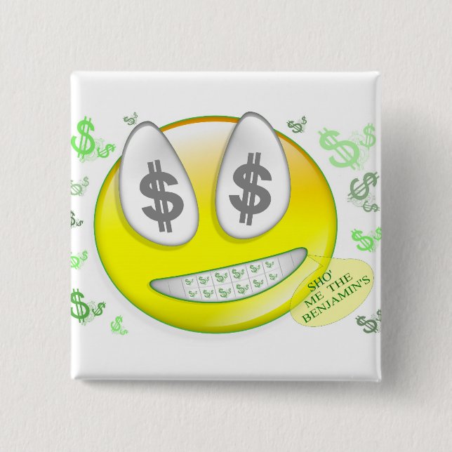 Badge Carré 5 Cm Sho je le visage de Benjamin (Devant)