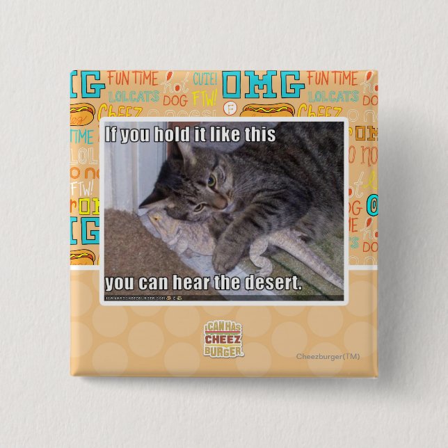 Badge Carré 5 Cm Si vous le tenez comme ça (Devant)