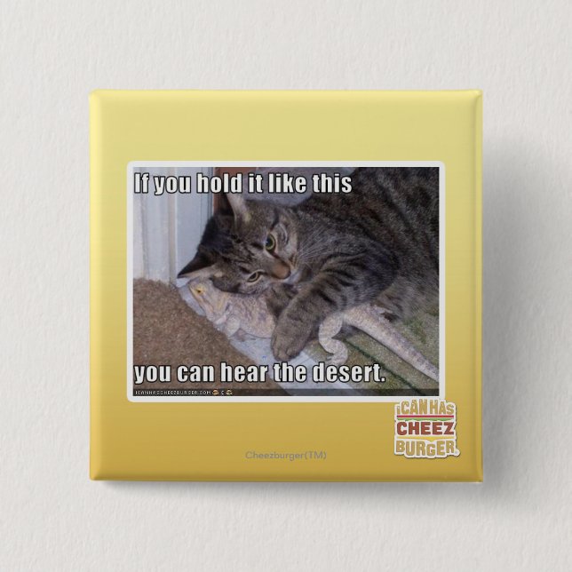 Badge Carré 5 Cm Si vous le tenez comme ça (Devant)