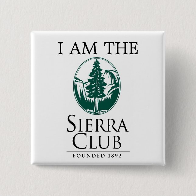 Badge Carré 5 Cm Sierra club, JE SUIS (Devant)