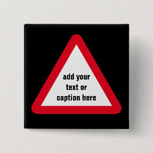 Badge Carré 5 Cm Signal d'attention personnalisable