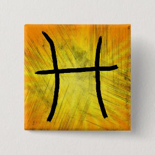 Badge Carré 5 Cm SIGNE D'Astrologie Pisces
