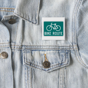 BADGE CARRÉ 5 CM SIGNE DE LA VÉLO