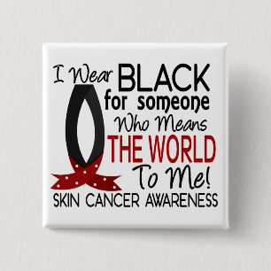 Badge Carré 5 Cm Signifie le monde à moi cancer de la peau