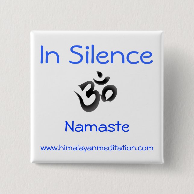 Badge Carré 5 Cm Silence (Devant)