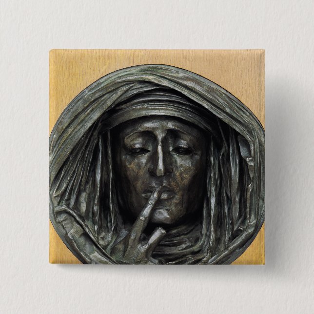 Badge Carré 5 Cm Silence, 1848 (Devant)