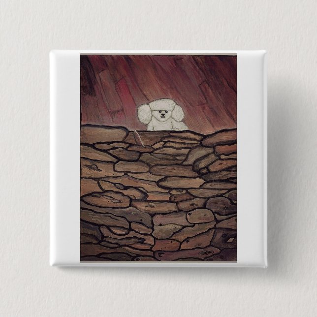 Badge Carré 5 Cm Silence précieux du (Devant)