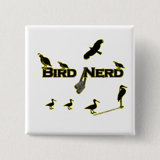 Badge Carré 5 Cm Silhouette de ballot d'oiseau