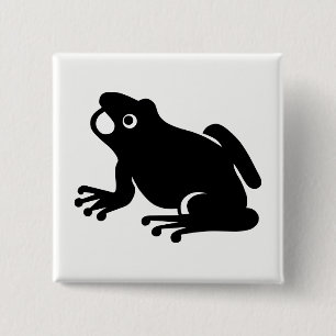 Badge Carré 5 Cm Silhouette de Frog