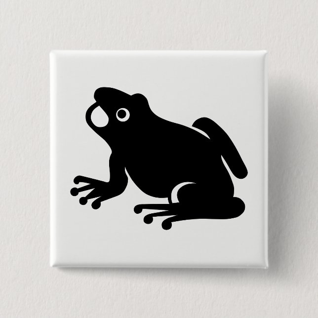 Badge Carré 5 Cm Silhouette de Frog (Devant)