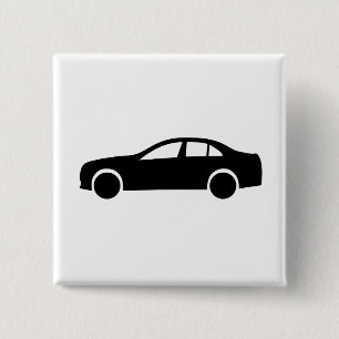 Badge Carré 5 Cm Silhouette limousine