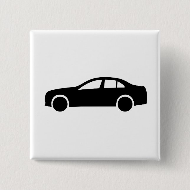 Badge Carré 5 Cm Silhouette limousine (Devant)