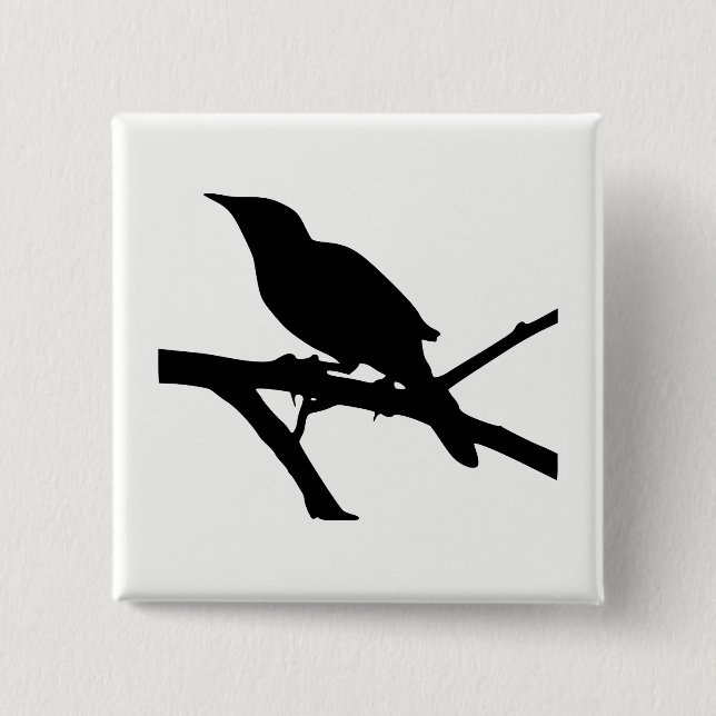 Badge Carré 5 Cm Silhouette Mockingbird (Devant)