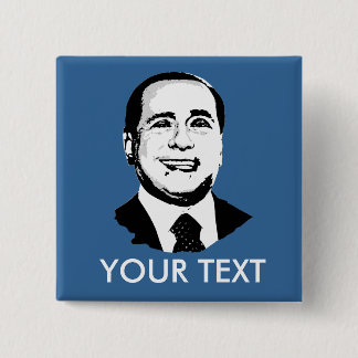 Badge Carré 5 Cm Silvio Berlusconi