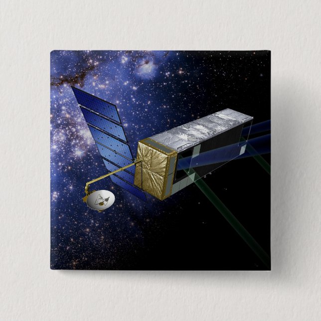 Badge Carré 5 Cm SIM PlanetQuest (Devant)