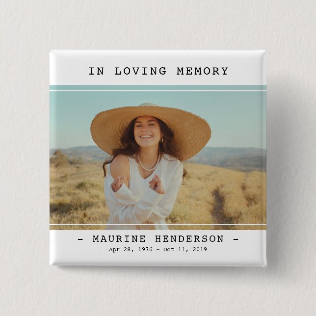 Badge Carré 5 Cm Simple Moderne Photo de souvenir en souvenir  (Devant)