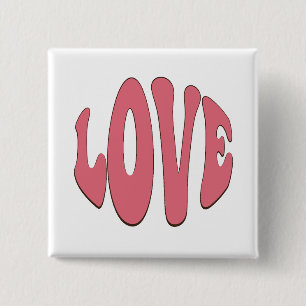 Badge Carré 5 Cm Simple, urbain, moderne, design cool Amour