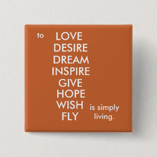 Badge Carré 5 Cm Simplement vivant